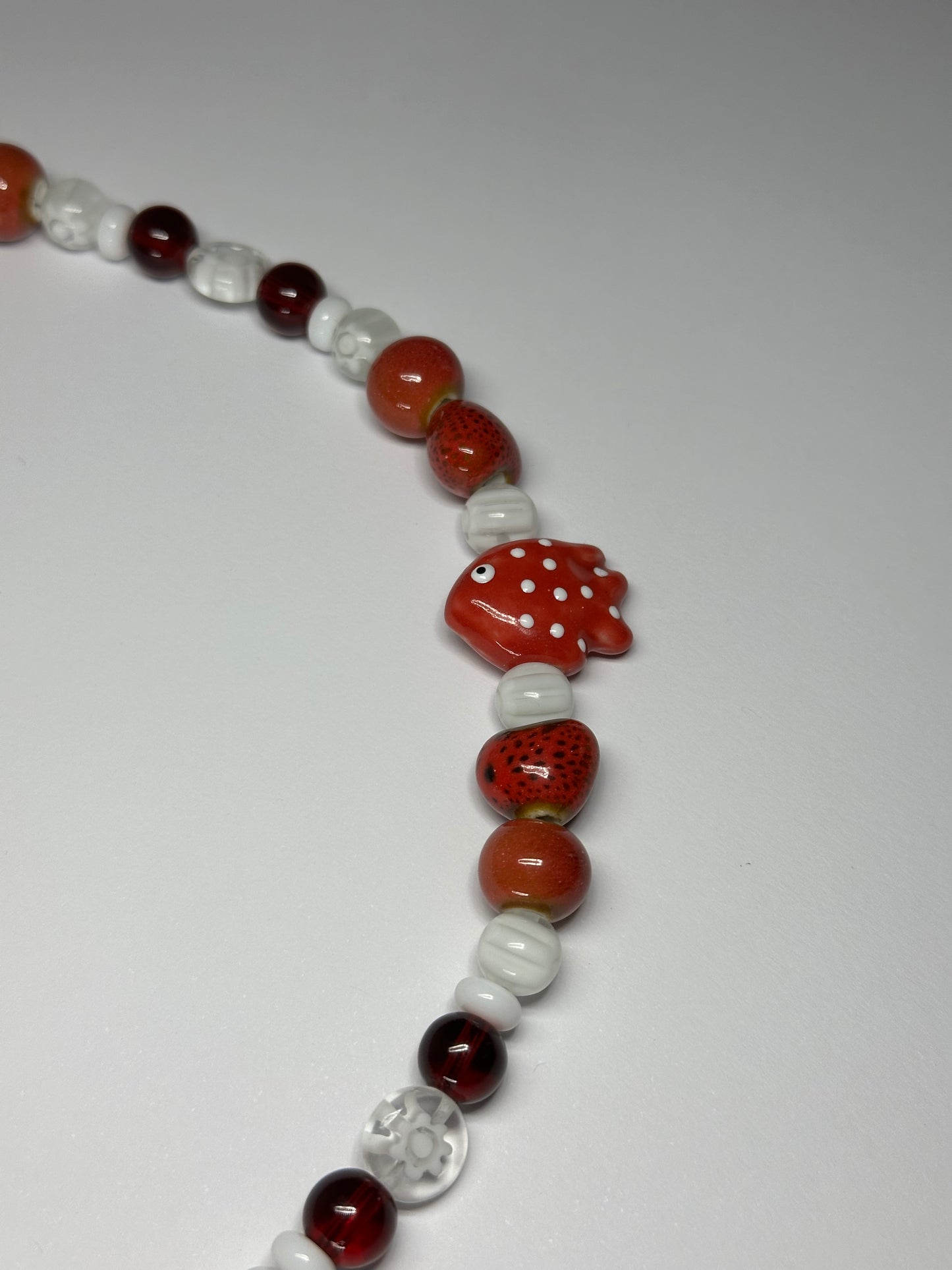 1 OF 1 RED FISH NECKLACE