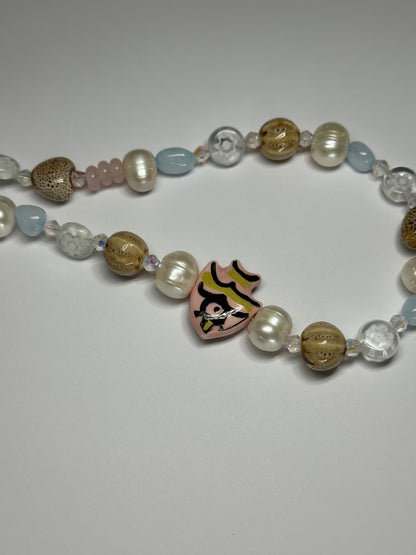 1 OF 1  PINK FISH NECKLACE