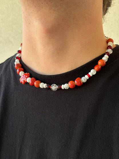 1 OF 1 RED FISH NECKLACE